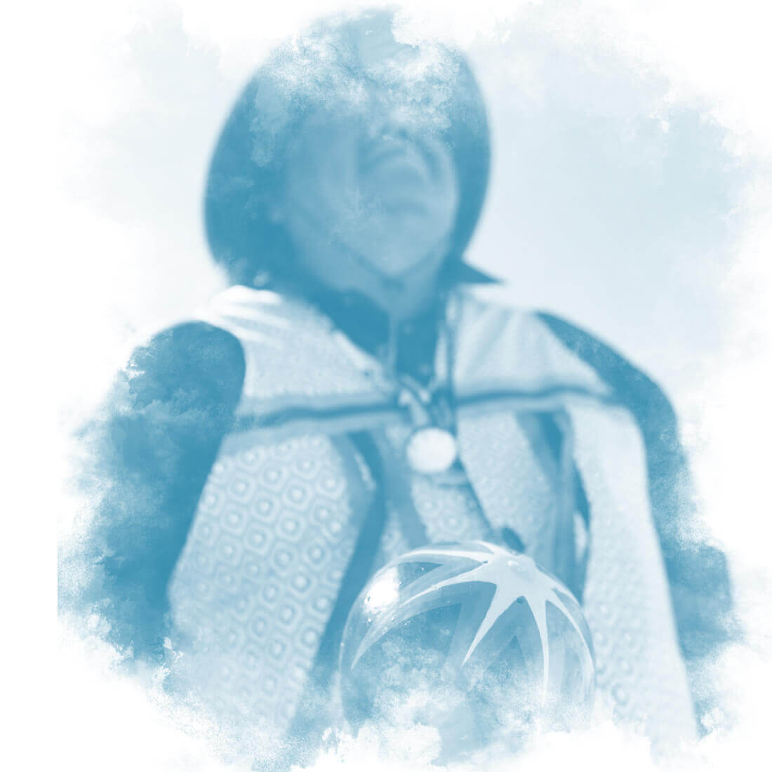 Native American man looking to the sky