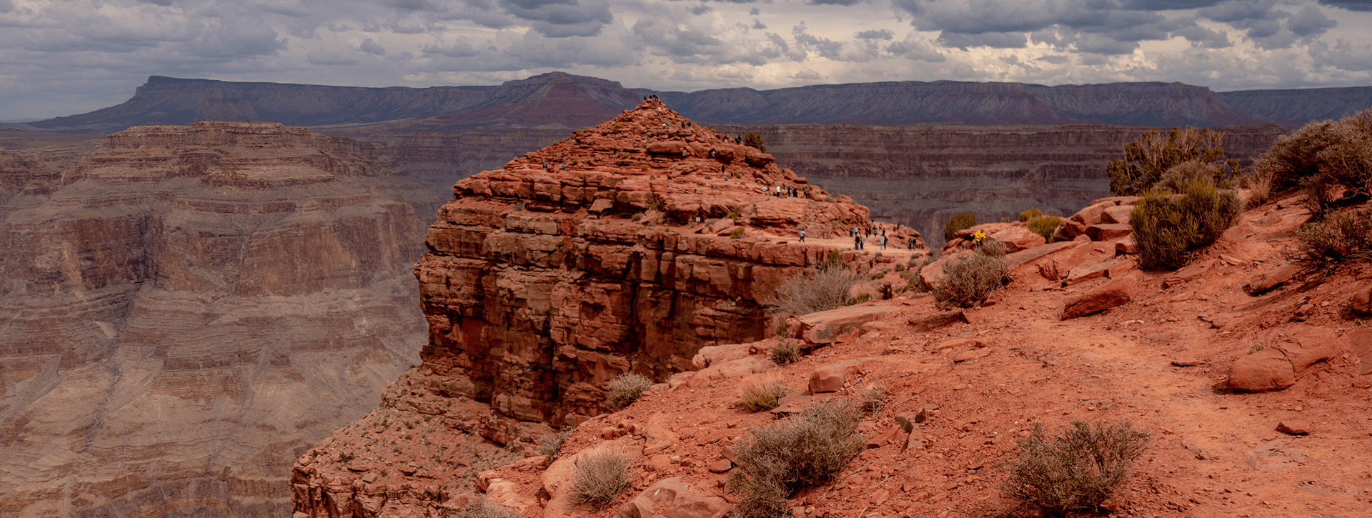 Panoramic view of Guano Point at Grand Canyon West